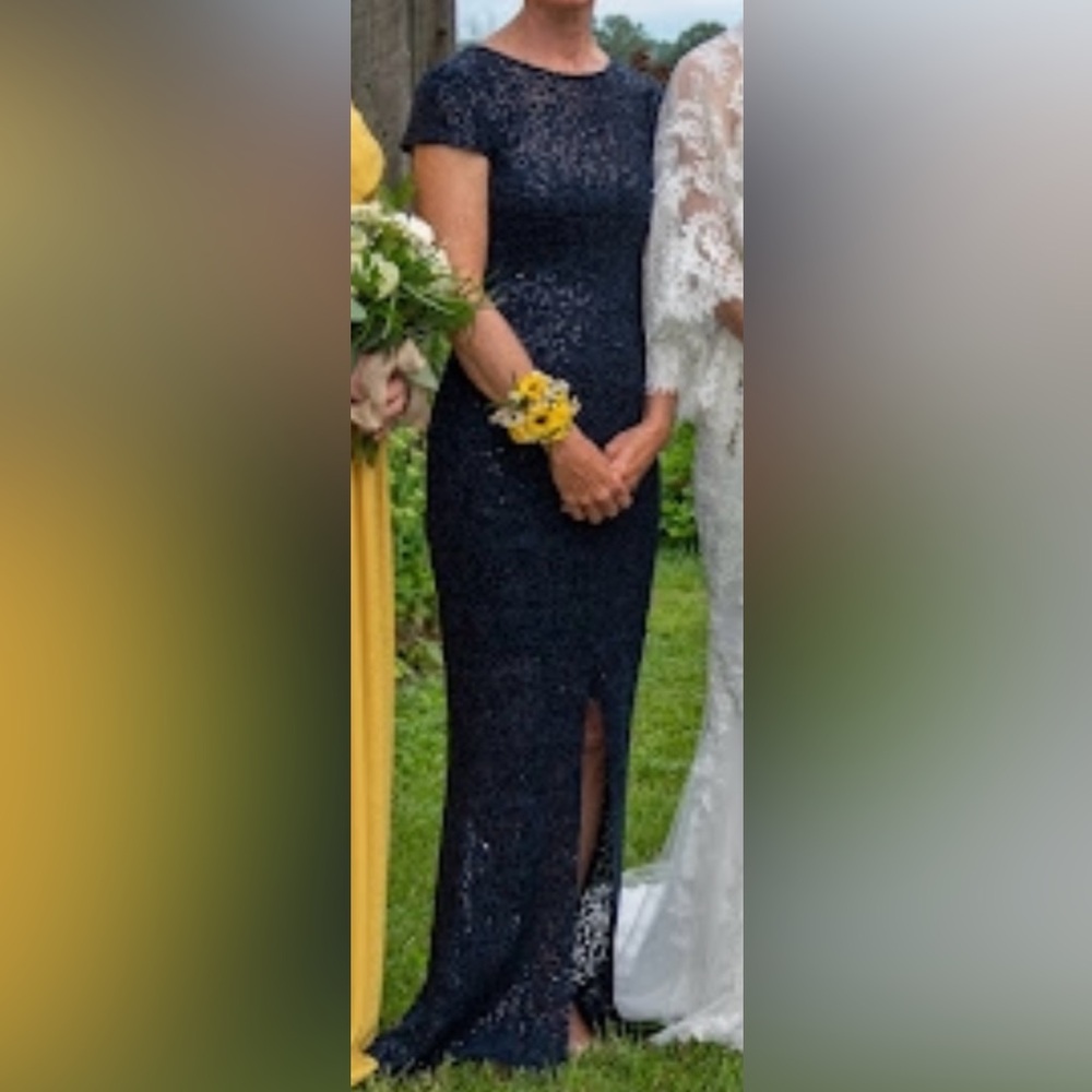 Le Château Elegant Navy Blue Dress
